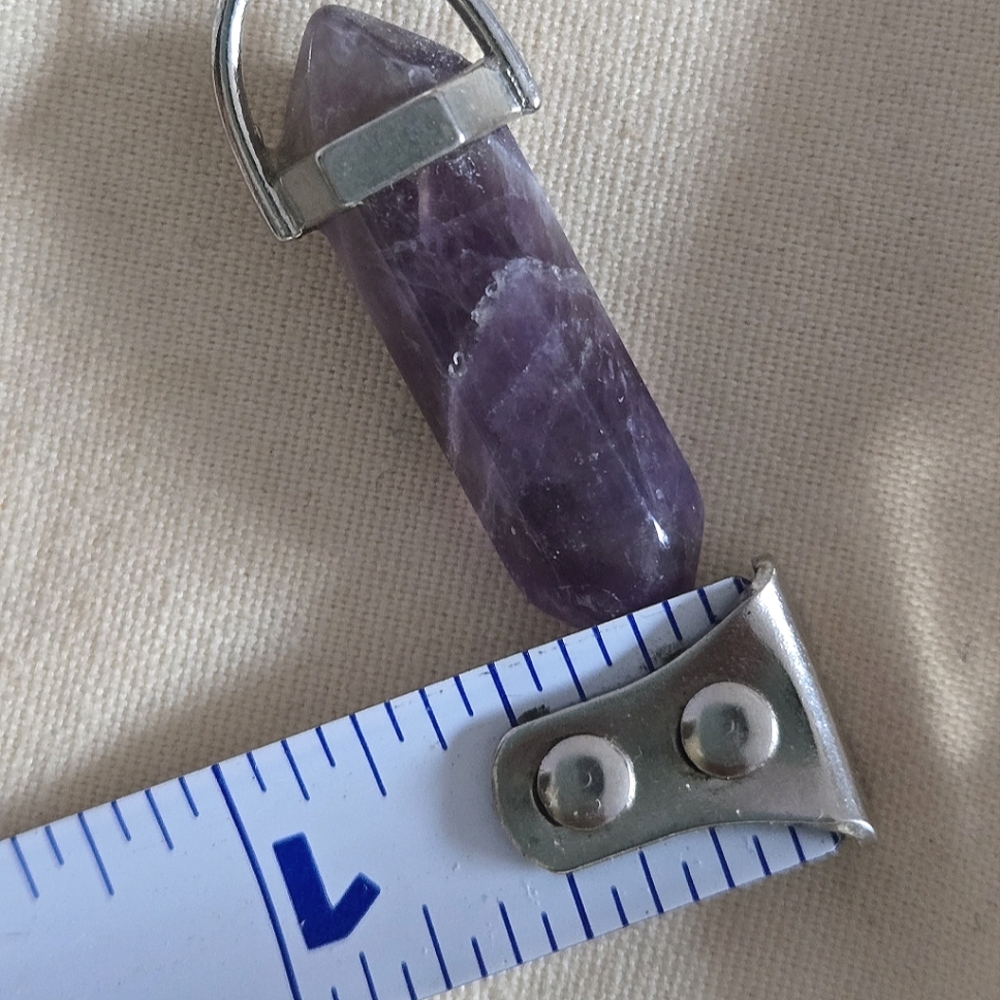 Amethyst Crystal Point Pendant - Picture 6 of 7